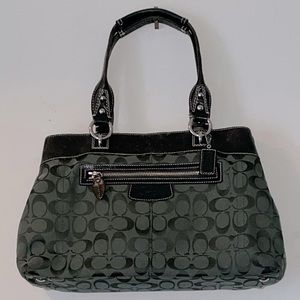 COACH 💚 Penelope Signature Shoulder Bag Purse Tote Olive Green / Army Green 💚